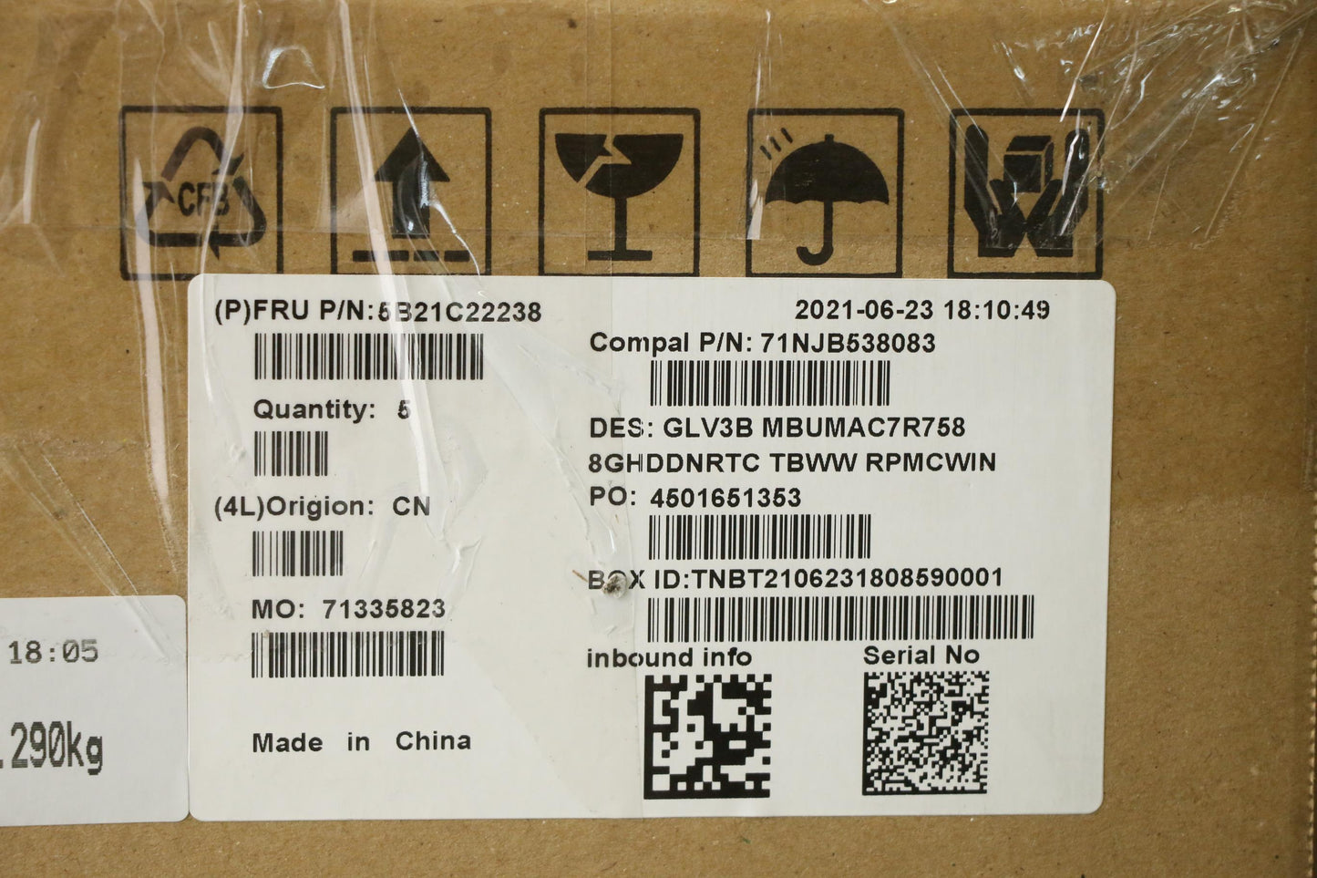 Lenovo Bdplanar Mbc21A4 Winr758Uma8G_ - 5B21C22238