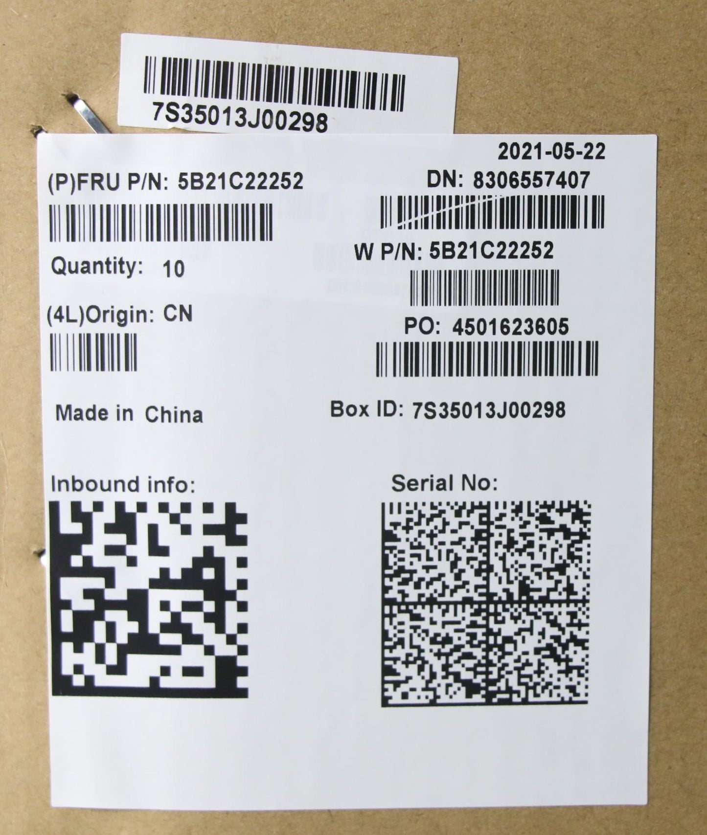 Lenovo Bdplanar Mbw20Yawinr75800Uuma1 - 5B21C22252