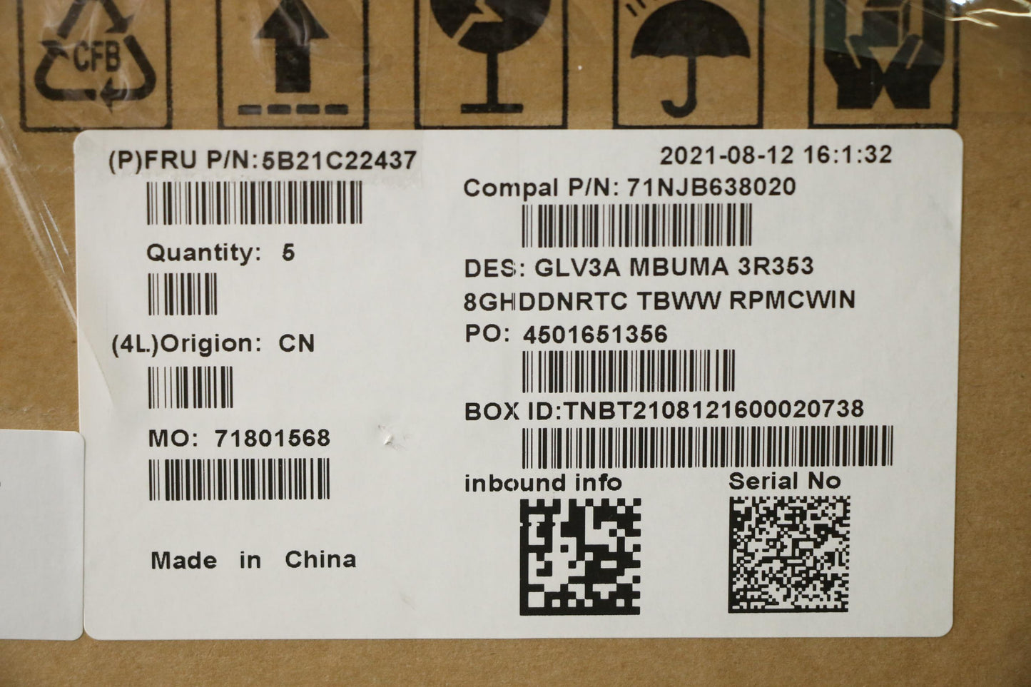 Lenovo Bdplanar Mbc21A2 Winr353Uma8G_ - 5B21C22437