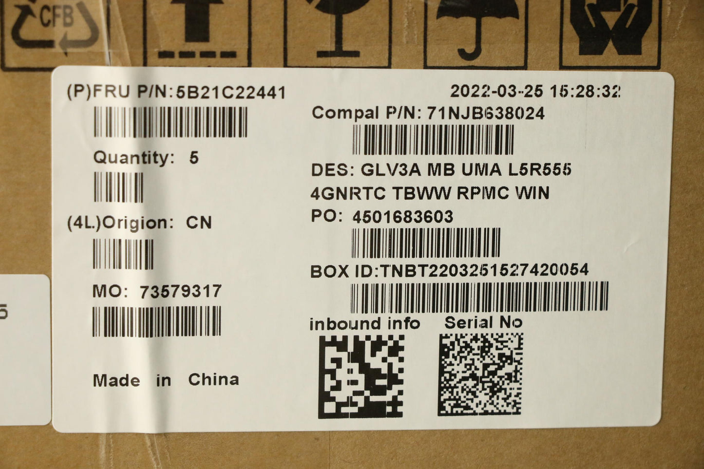 Lenovo Bdplanar Mbc21A2 Winr555Uma4G_ - 5B21C22441