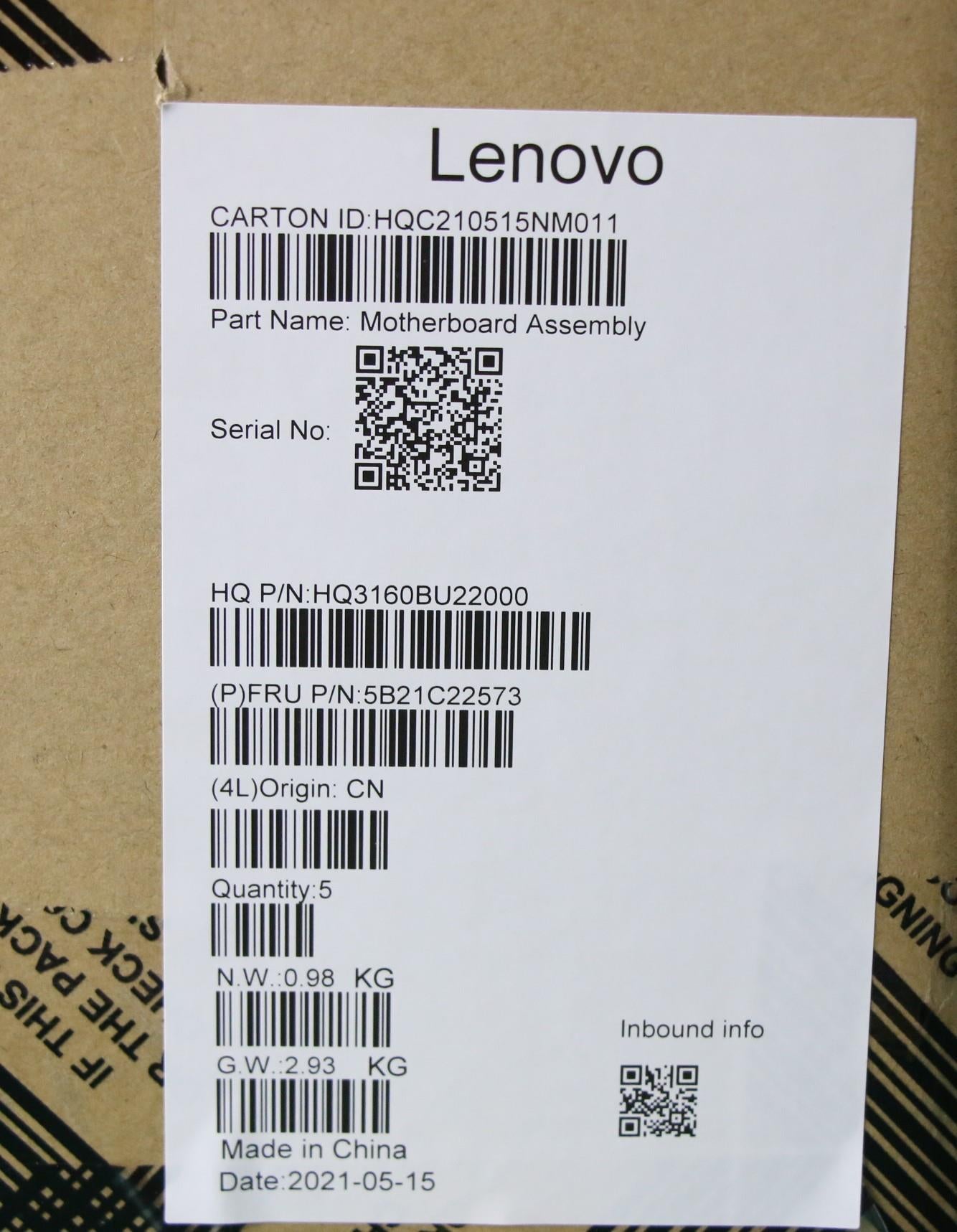 Lenovo Bdplanar Mb H 82L5 Win R75800H - 5B21C22573