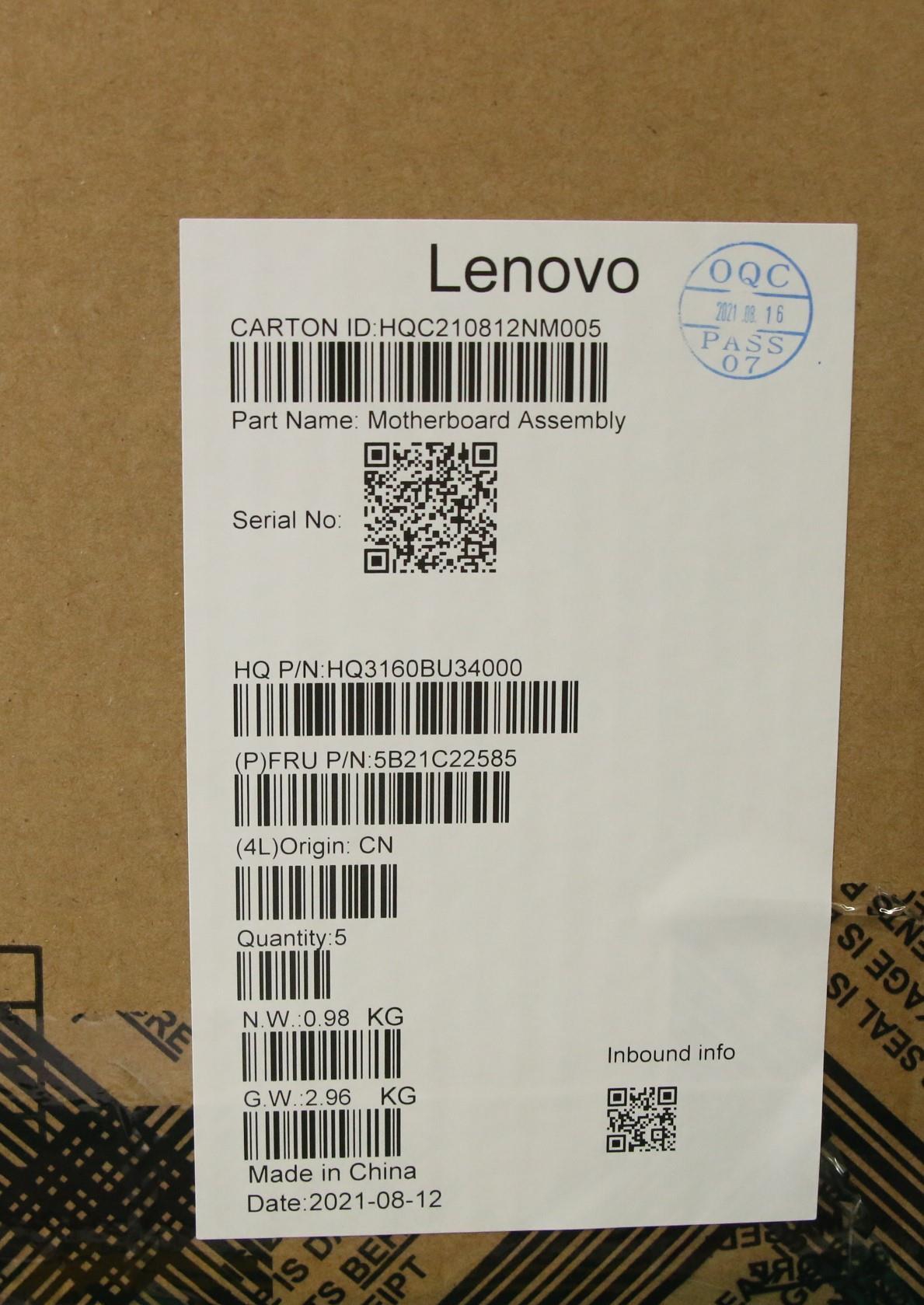 Lenovo Bdplanar Mbh82L5Nokr55600H_Gtx - 5B21C22585