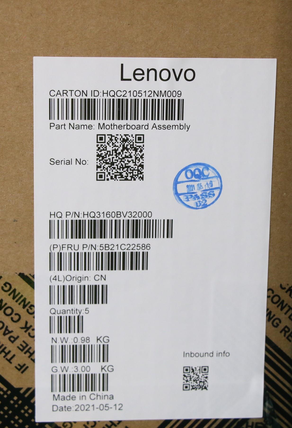 Lenovo Motherboard, i5-11300H, MX450, 2GB Graphics, 8GB RAM, Windows - 5B21C22586