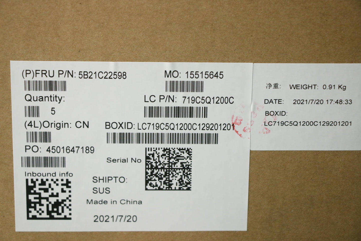 Lenovo Bdplanar Mb L82Nh I7_Uma_16G_W - 5B21C22598