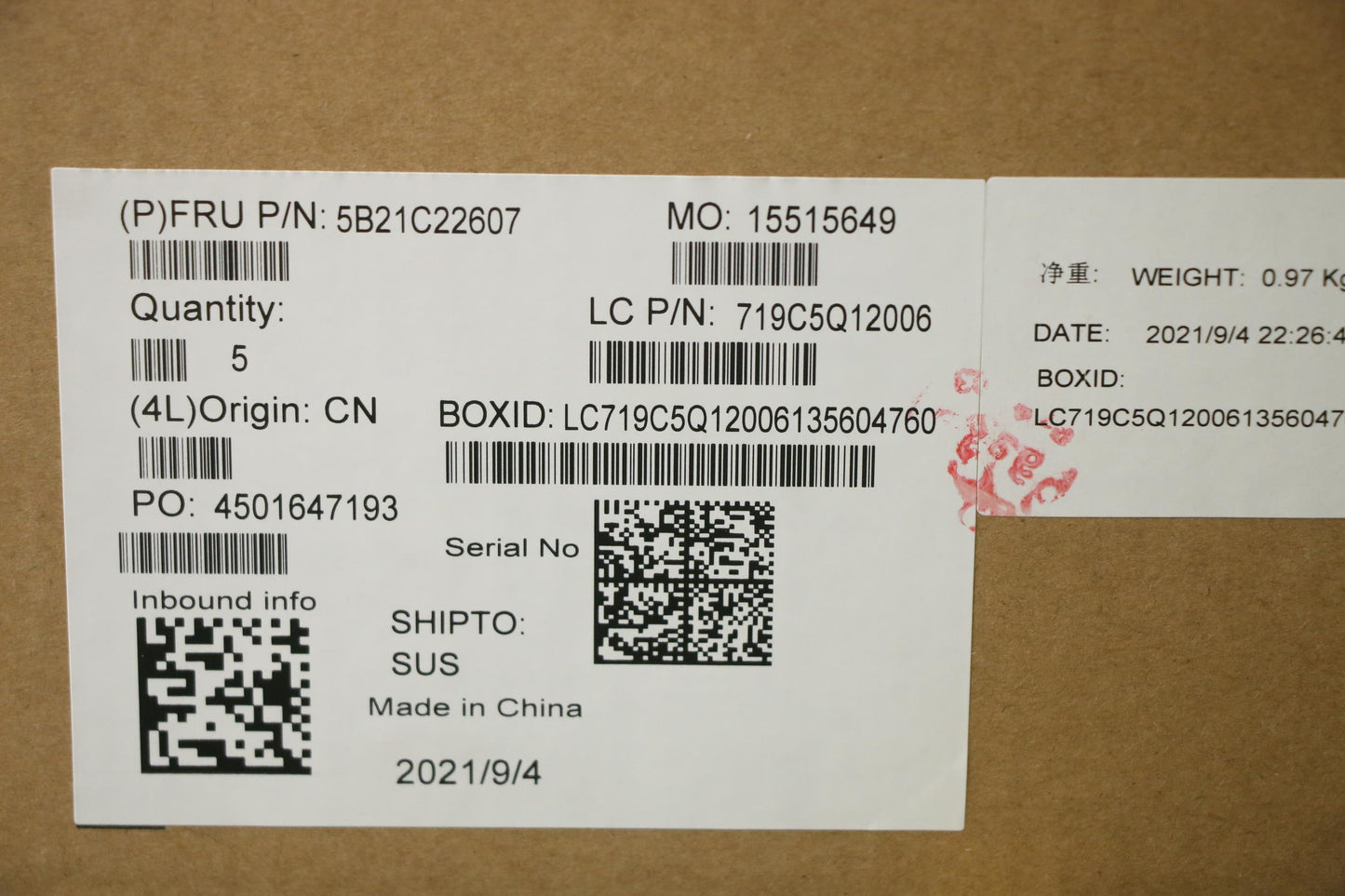 Lenovo Bdplanar Mb L82Nh I7_Mx450B_2G - 5B21C22607