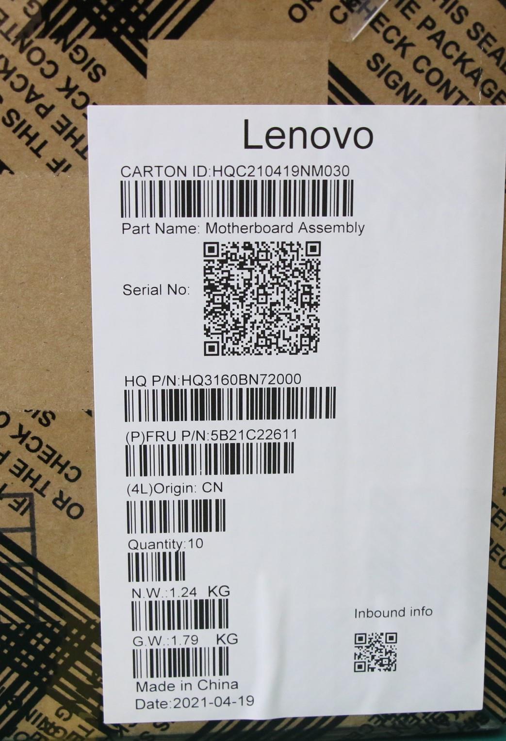 Lenovo Bdplanar Mb H 82Kn Mt8183 Uma - 5B21C22611