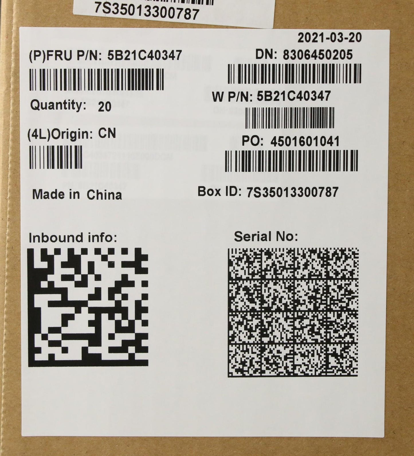 Lenovo Bdplanar I5-10210U16Gwl,Win,Na - 5B21C40347