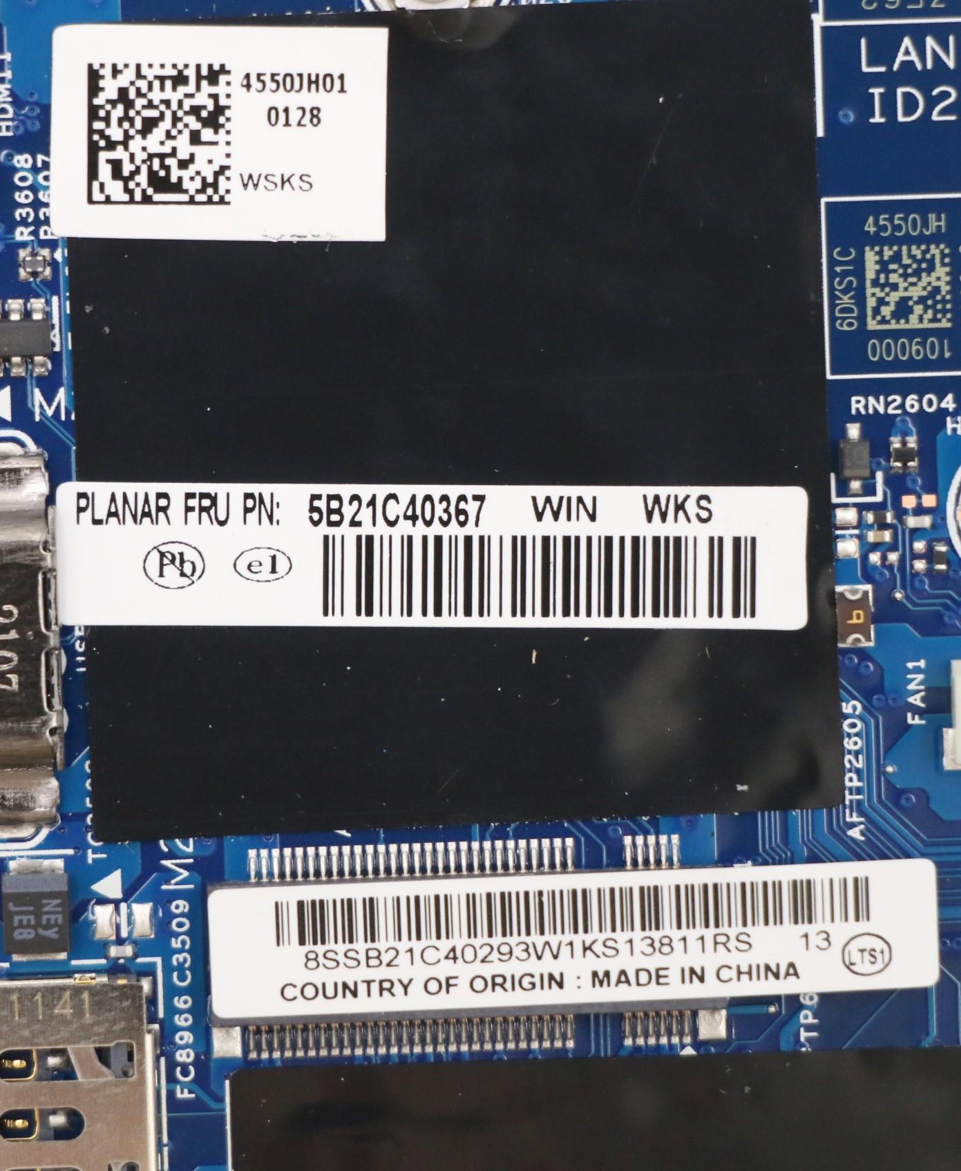 Lenovo Bdplanar I7-10510U16Gwl,Win,Na - 5B21C40367