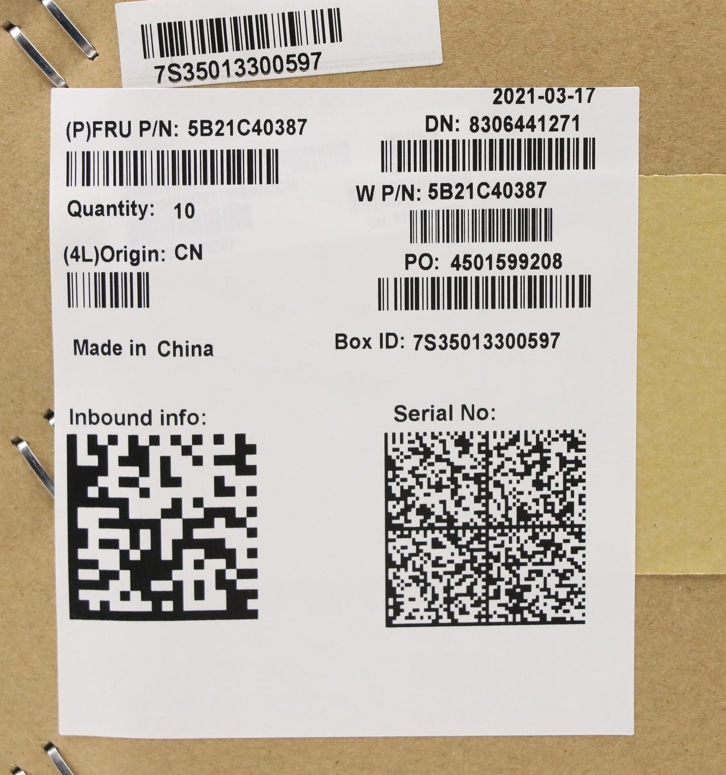 Lenovo Motherboard, i5-10310U, vPro, 8GB RAM, WL, Windows, YA, YdT, YAB - 5B21C40387