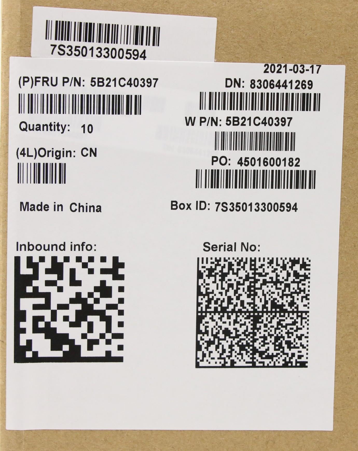 Lenovo Motherboard i5-10310U, vPro, 16GB RAM, WLAN, Windows DPK - 5B21C40397