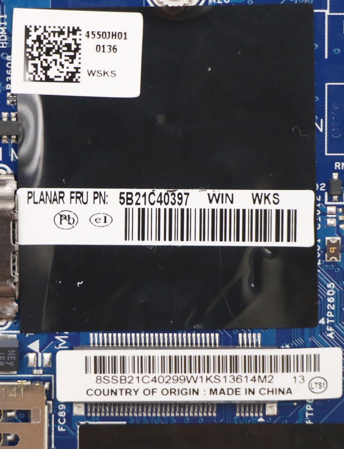 Lenovo Motherboard i5-10310U, vPro, 16GB RAM, WLAN, Windows DPK - 5B21C40397