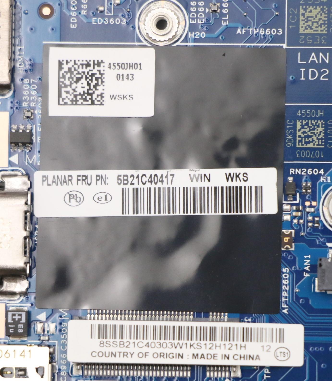 Lenovo Bdplanar I7-10610Uvp16Gwl,Win, - 5B21C40417