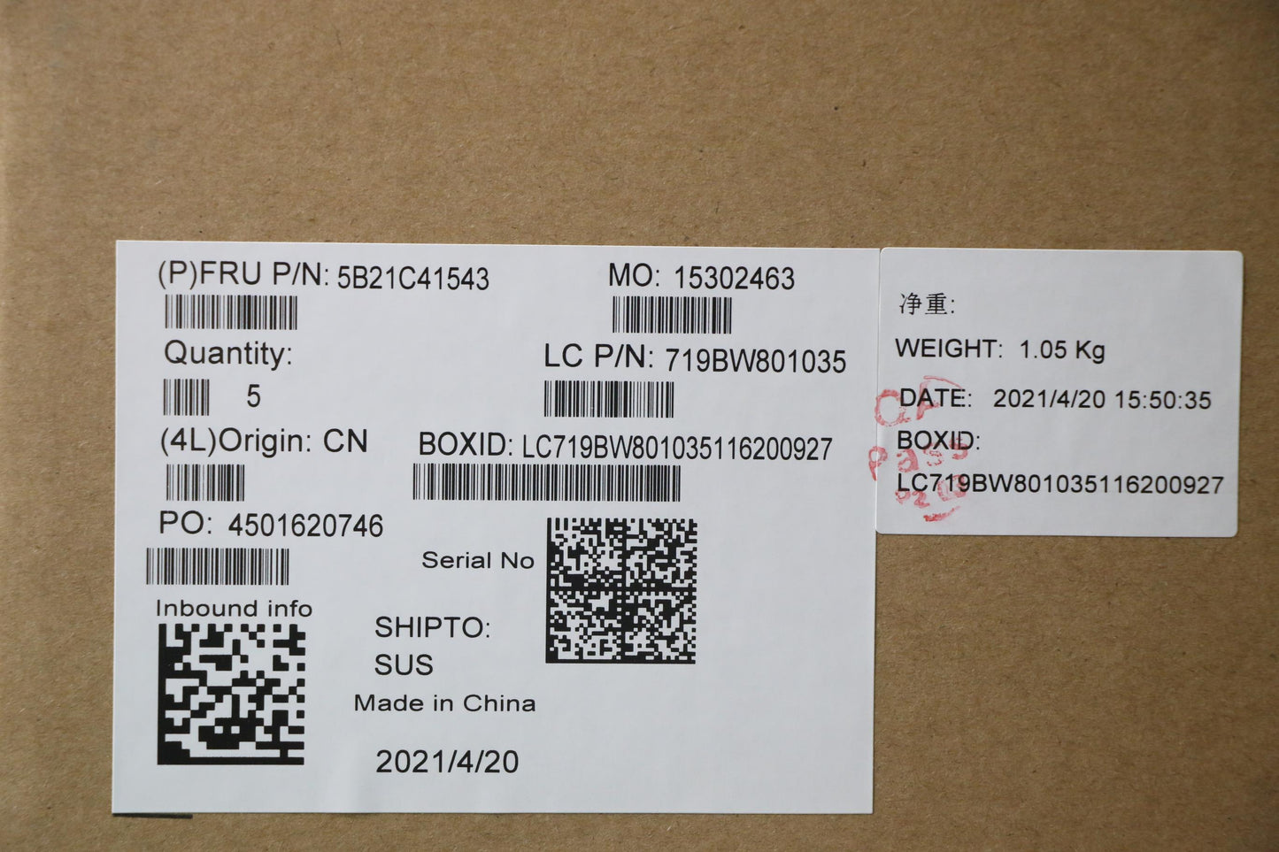 Lenovo Motherboard i7-1165G7, 32GB RAM, TPM 2.0, Windows DPK - 5B21C41543