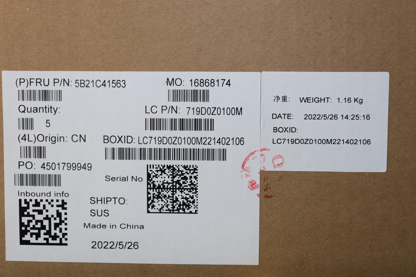Lenovo Bdplanar Win,I51240P,16G,Ytpm2 - 5B21C41563