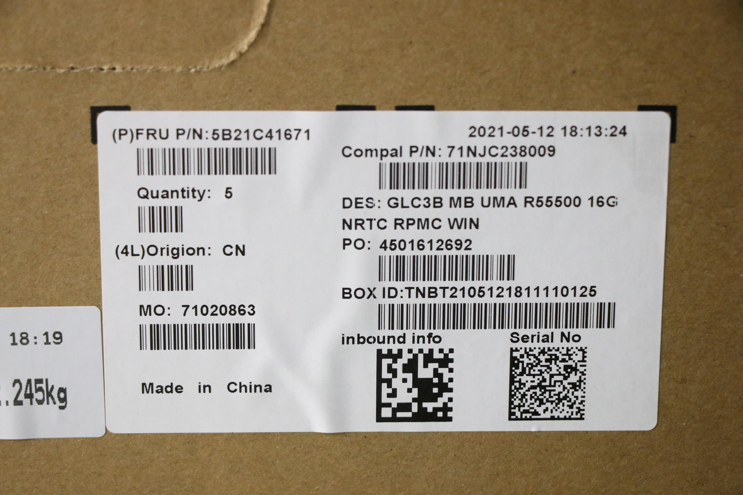 Lenovo Bdplanar Mbc82Nd Win R55500U_U - 5B21C41671