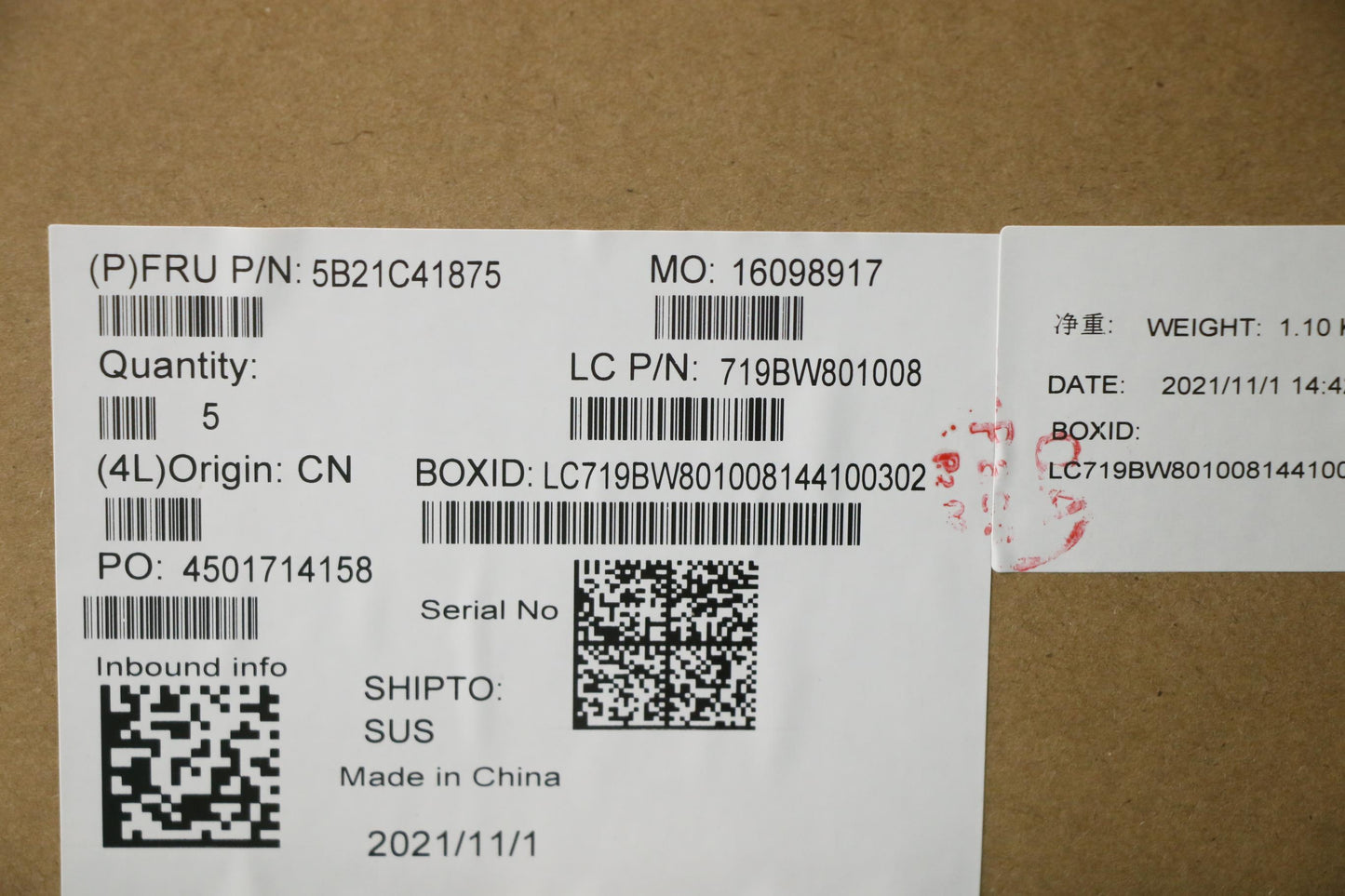 Lenovo Bdplanar Nok,I5-1145G7,32G,Amt - 5B21C41875