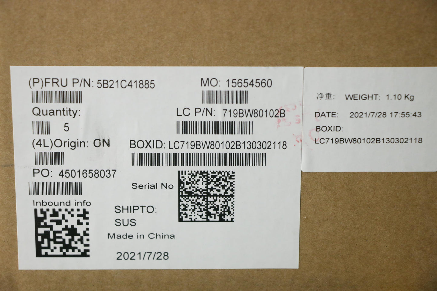 Lenovo Bdplanar Nok,I7-1185G7,16G,Amt - 5B21C41885