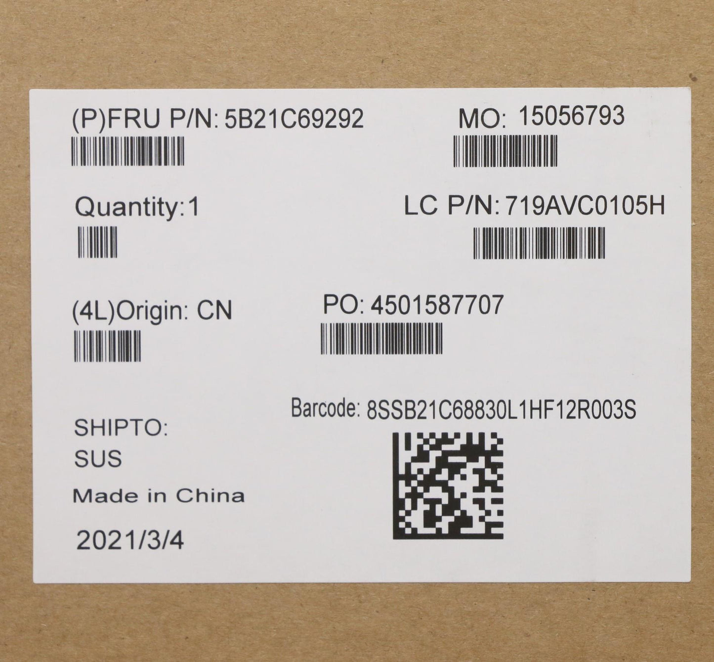 Lenovo Motherboard i5-10310U, vPro, 16GB RAM, Windows DPK - 5B21C69292