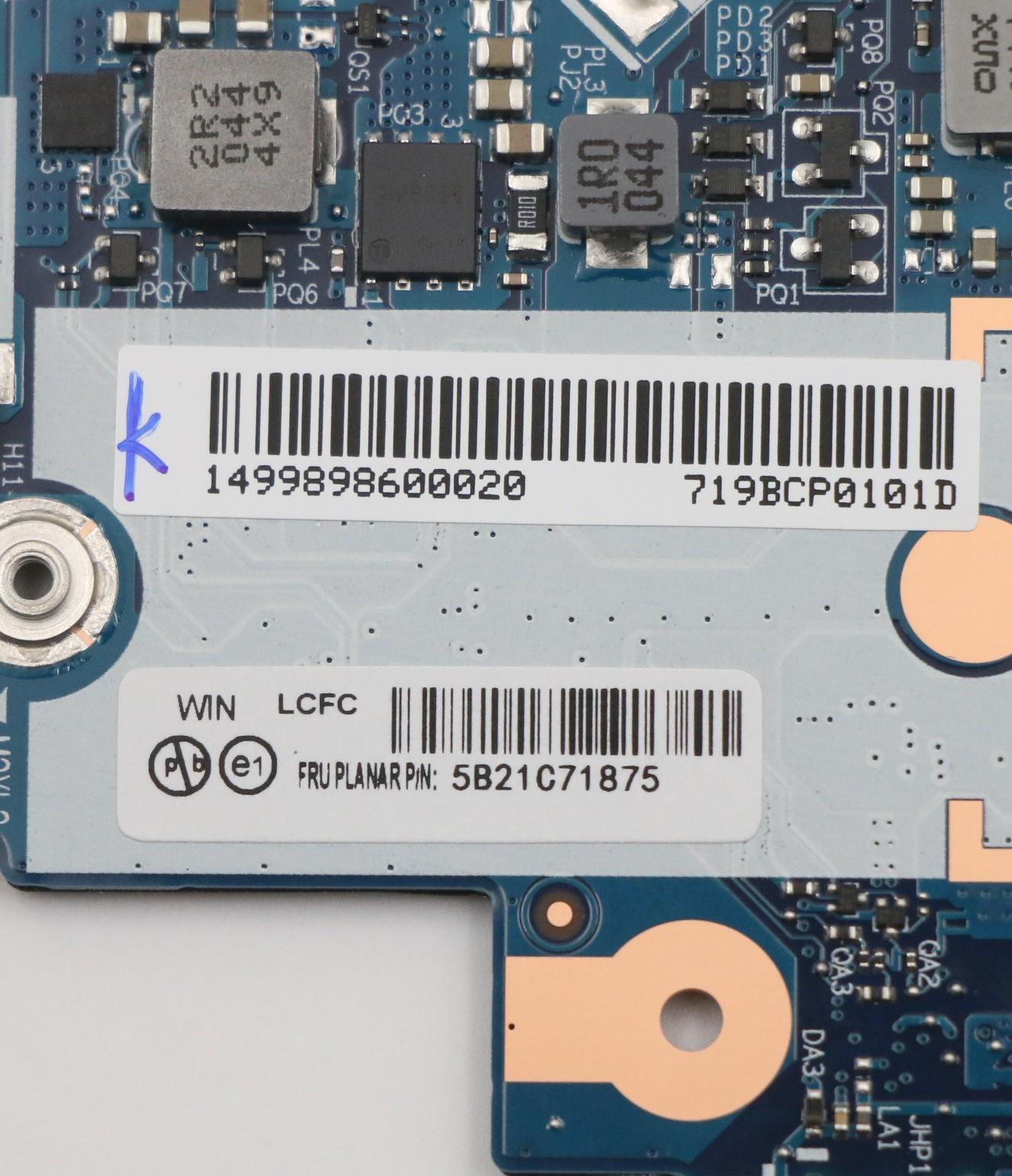 Lenovo Bdplanar I7-1165G7 Iris,Win,Y- - 5B21C71875