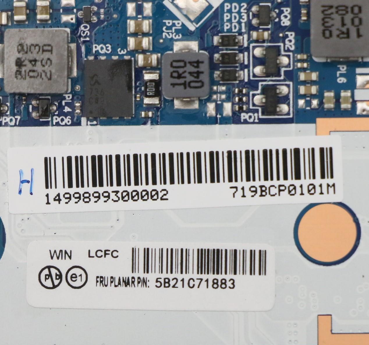 Lenovo Motherboard i7-1165G7, MX450 Graphics, Windows DPK - 5B21C71883