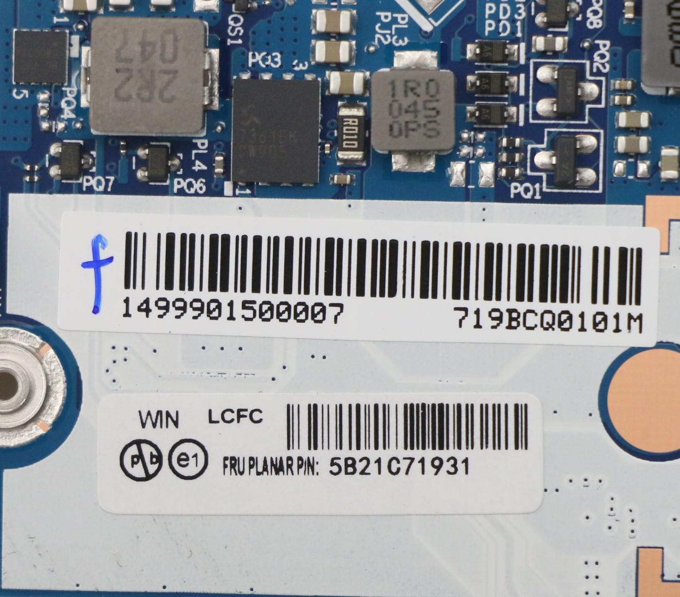 Lenovo Bdplanar I7-1165G7 Ig Win,Ytpm - 5B21C71931