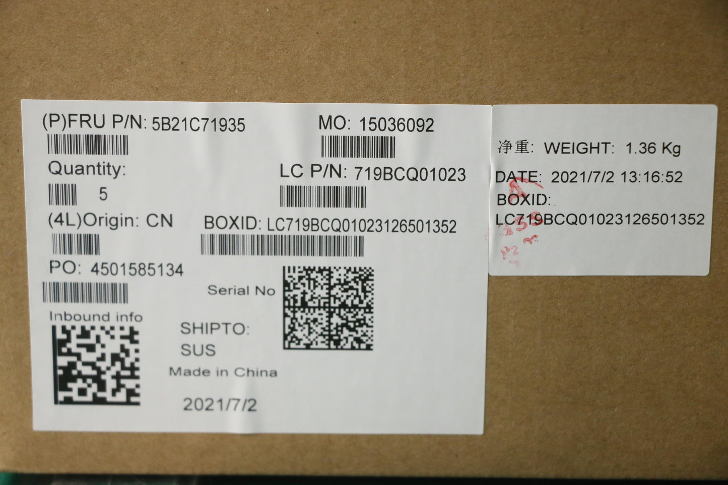 Lenovo Bdplanar I5-1135G7 Ig Ebs Winy - 5B21C71935