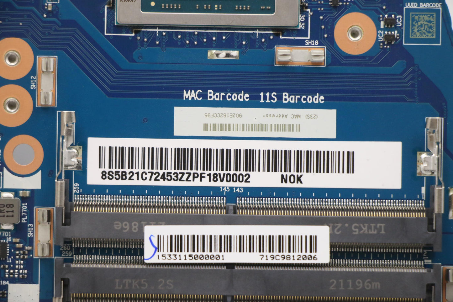 Lenovo Bdplanar Mbl82K0R75800Hgtx1650 - 5B21C72453