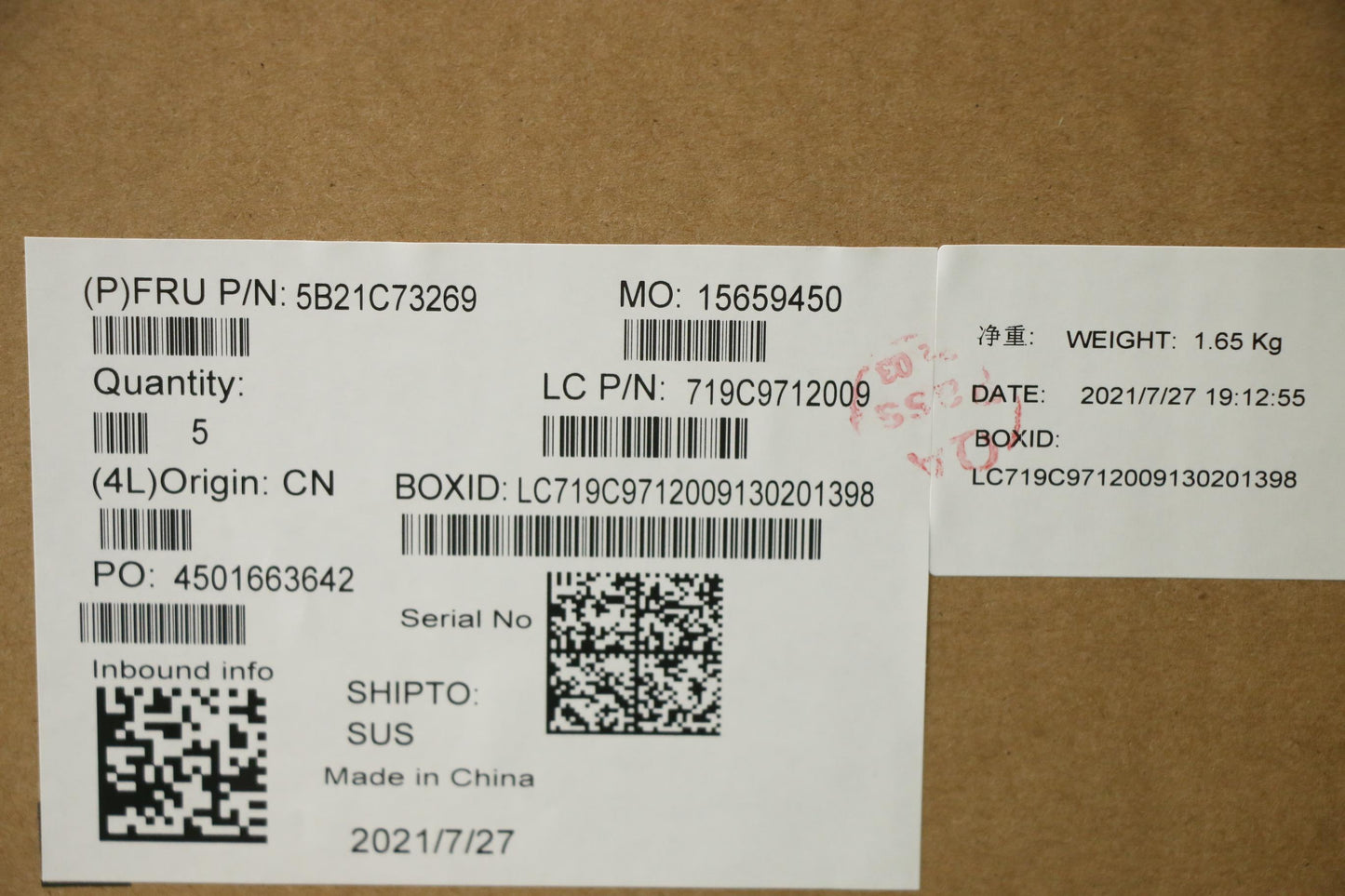 Lenovo Bdplanar Mblwin75800Hrtx30606G - 5B21C73269