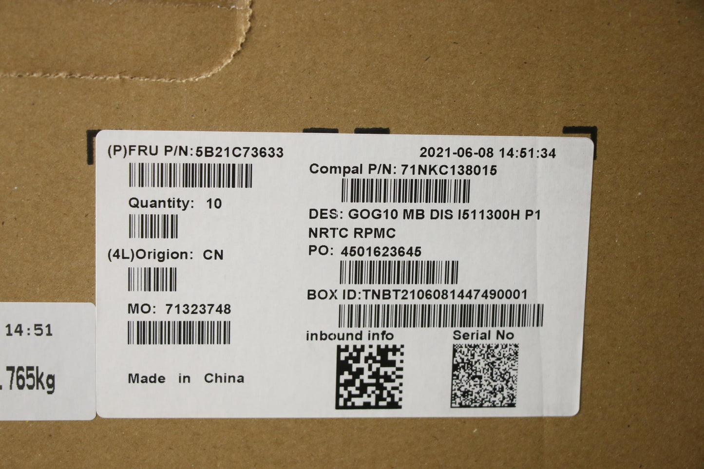 Lenovo Bdplanar Mbc82K1Noki511300H_Rt - 5B21C73633