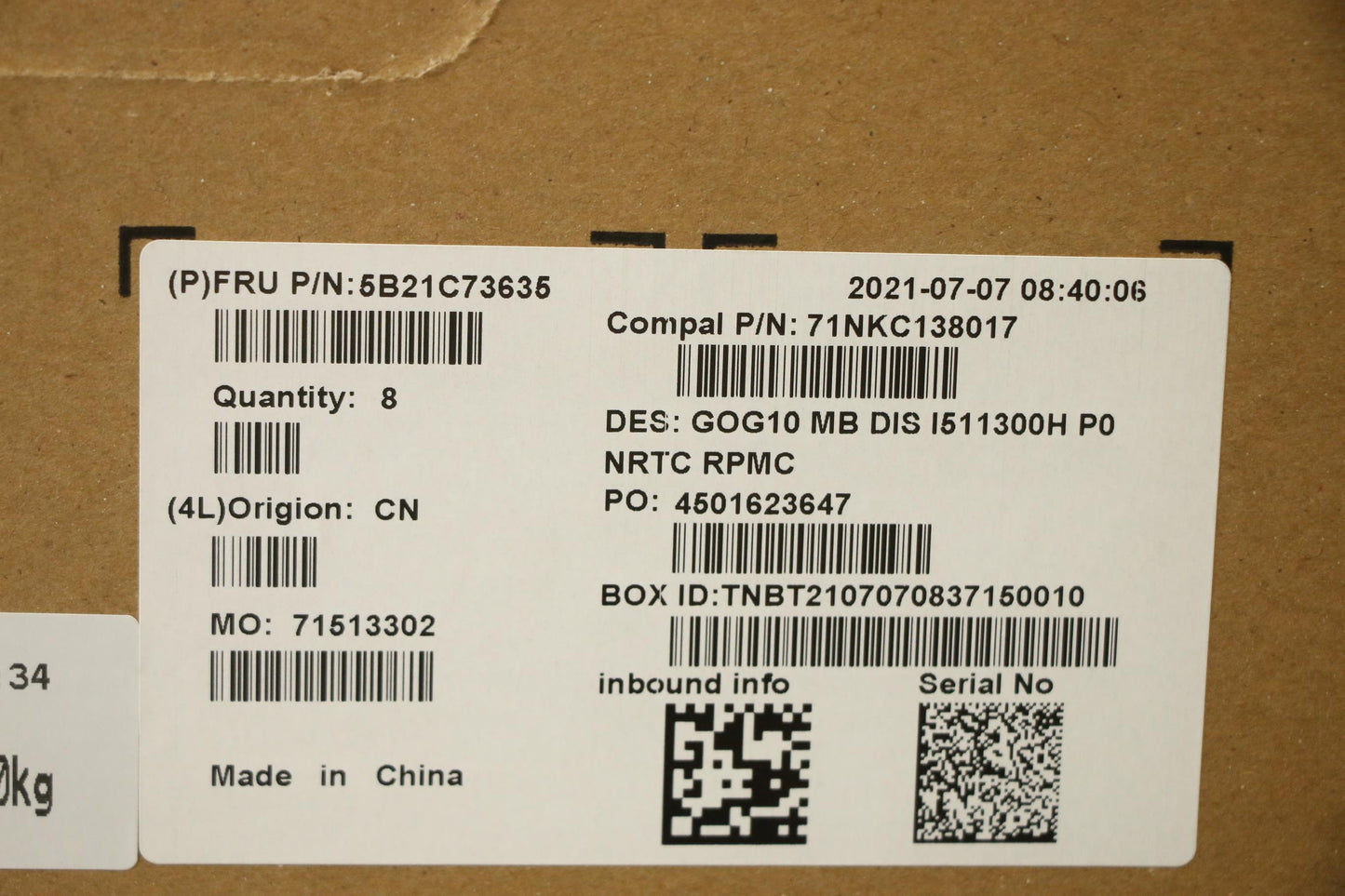 Lenovo Bdplanar Mbc82K1 Noki511300H_R - 5B21C73635