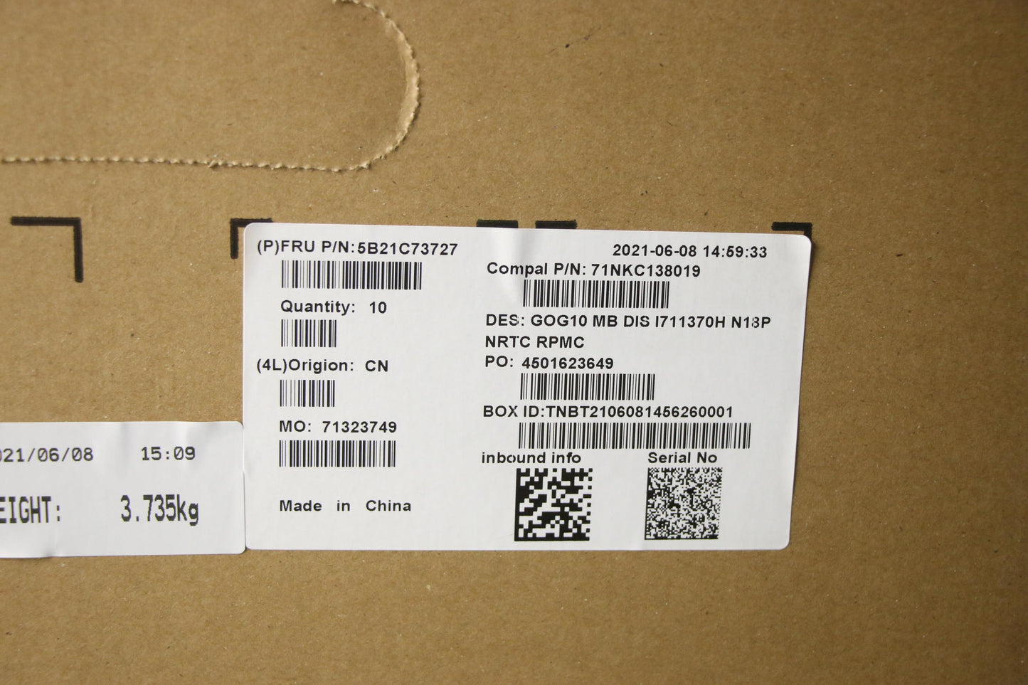 Lenovo Bdplanar Mbc82K1 Noki711370H_G - 5B21C73727