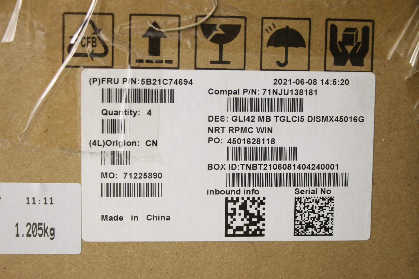 Lenovo Bdplanar Mbc82L3Win I51155Mx45 - 5B21C74694