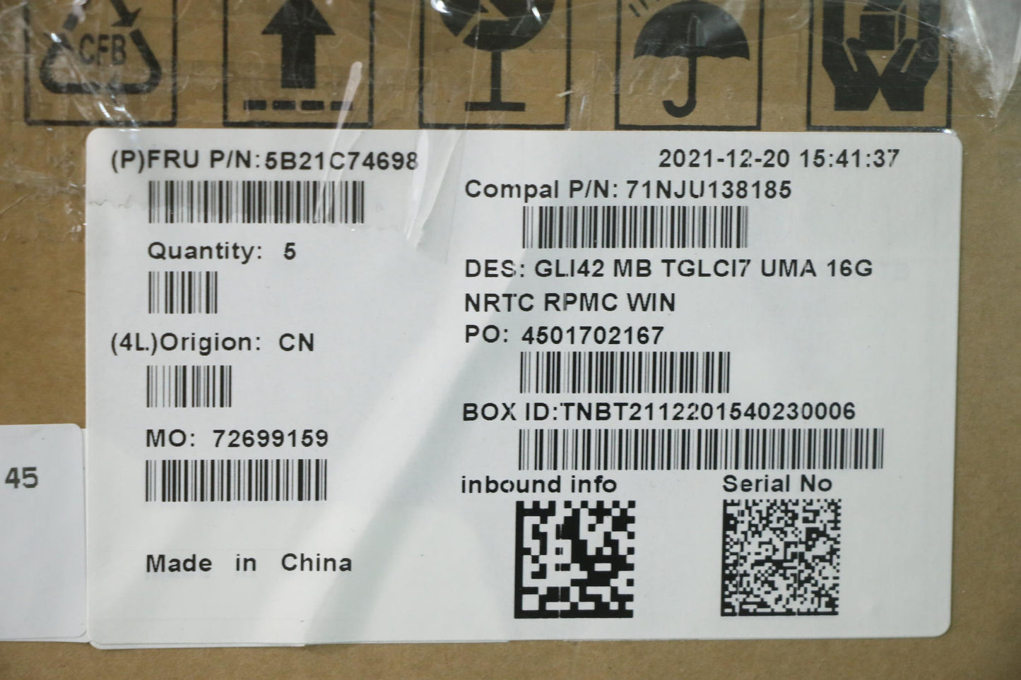 Lenovo Bdplanar Mb C82L3 Win I71195Um - 5B21C74698