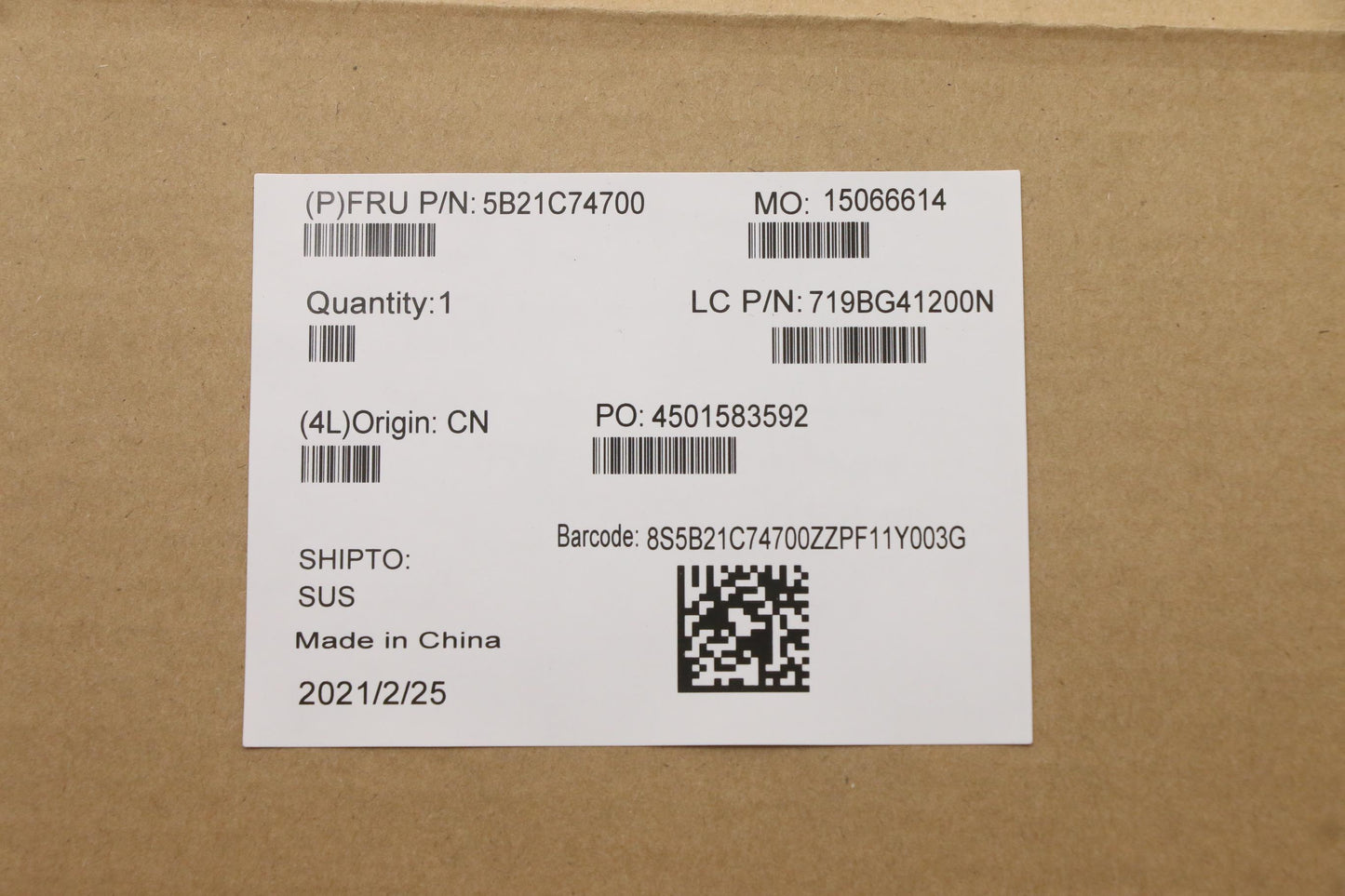 Lenovo Motherboard with Intel N4000 Processor, 4GB RAM, 32GB Storage, Soldered - 5B21C74700