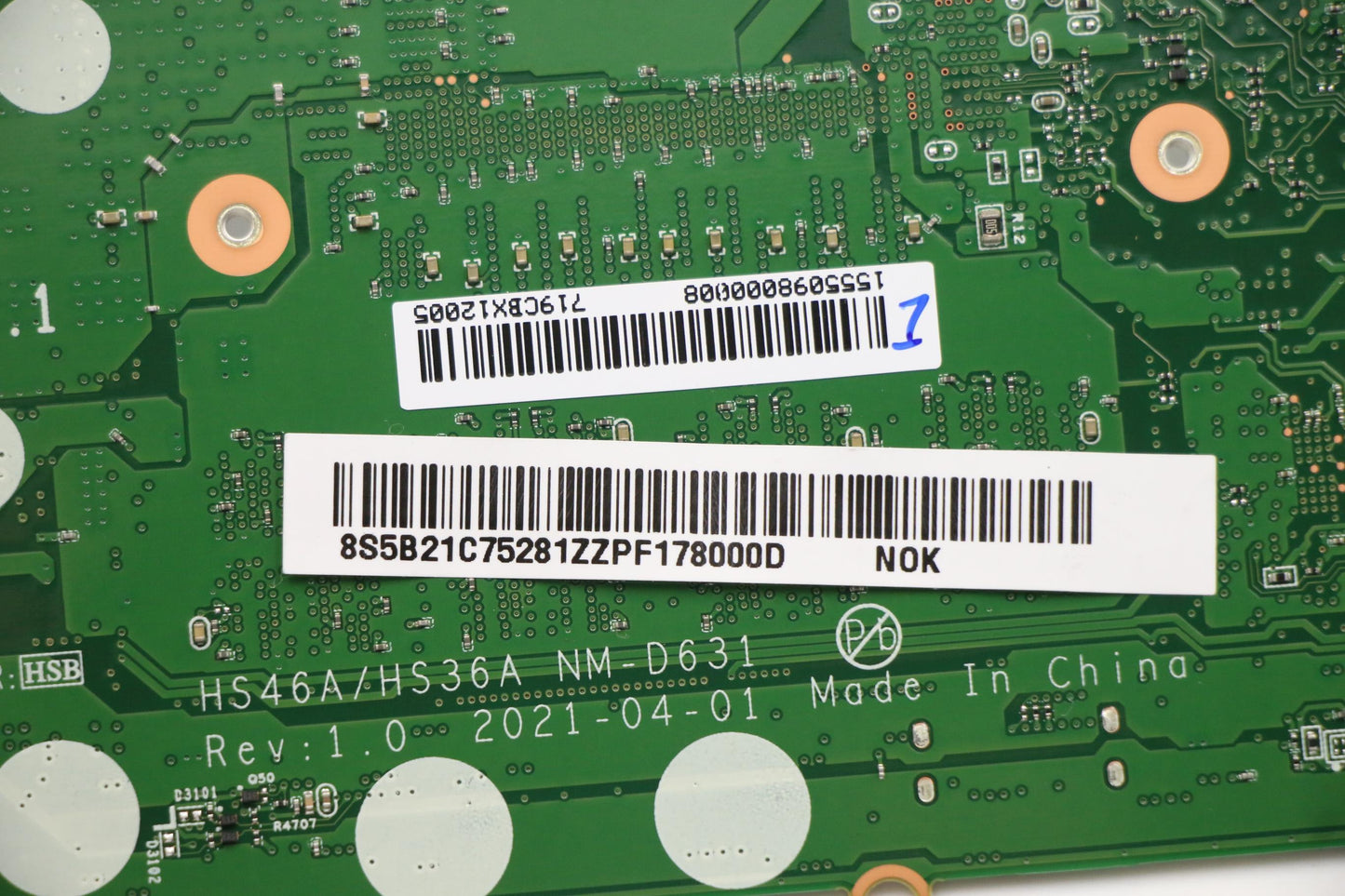 Lenovo Bdplanar Mb L82M7 Nok I51135G7 - 5B21C75281
