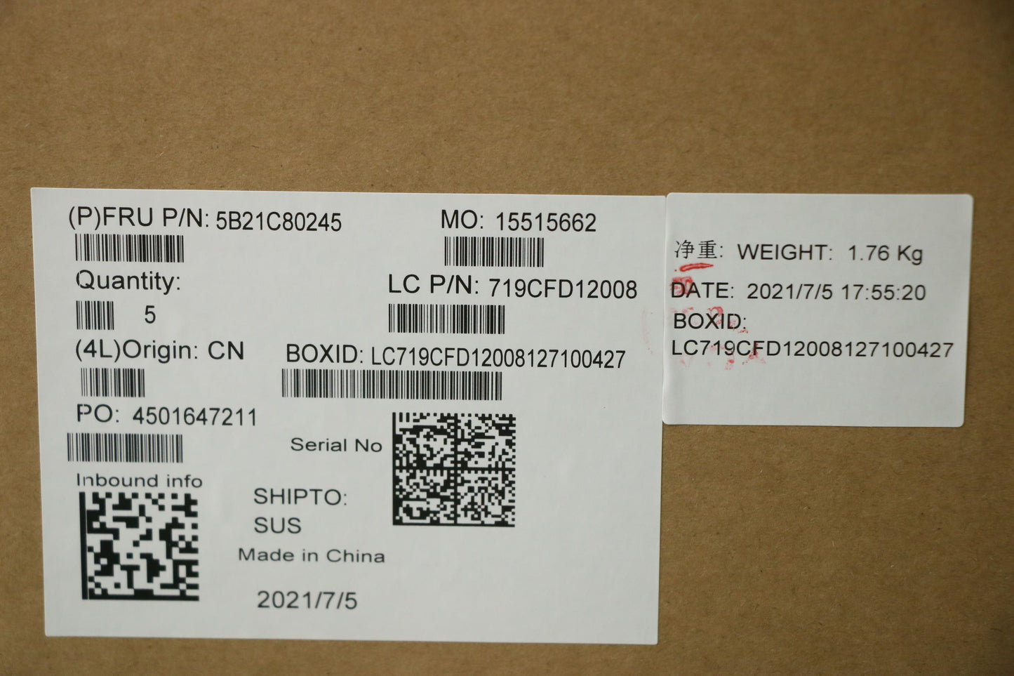 Lenovo BDPLANAR Motherboard MBL82JF, Intel i7-11800H, RTX 3050, 4GB, RPMC - 5B21C80245