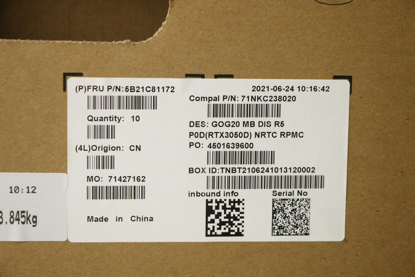 Lenovo Bdplanar Mbc82K2 Nokr55600H_Rt - 5B21C81172