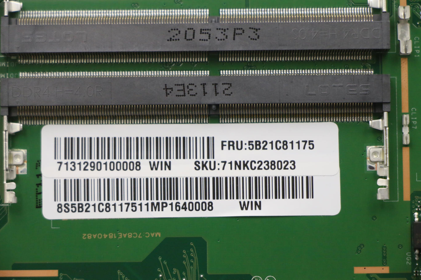 Lenovo Bdplanar Mbc82K2 Winr75800H_Rt - 5B21C81175