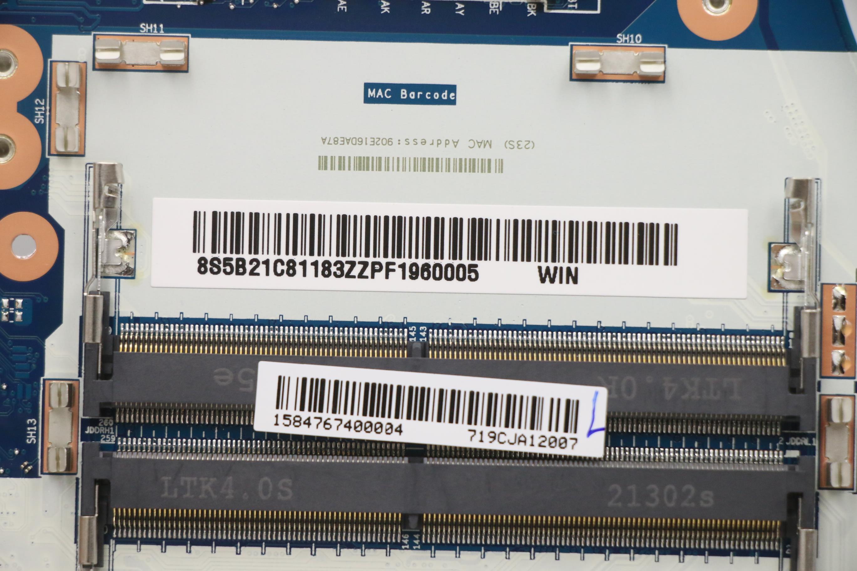 Lenovo Motherboard L82NL, i7-10750H, RTX 3050 Ti, 4GB RAM