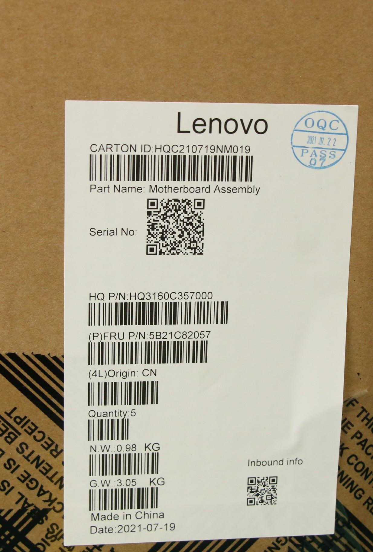 Lenovo Bdplanar Mbh82L5Winr5_Rtx30504 - 5B21C82057