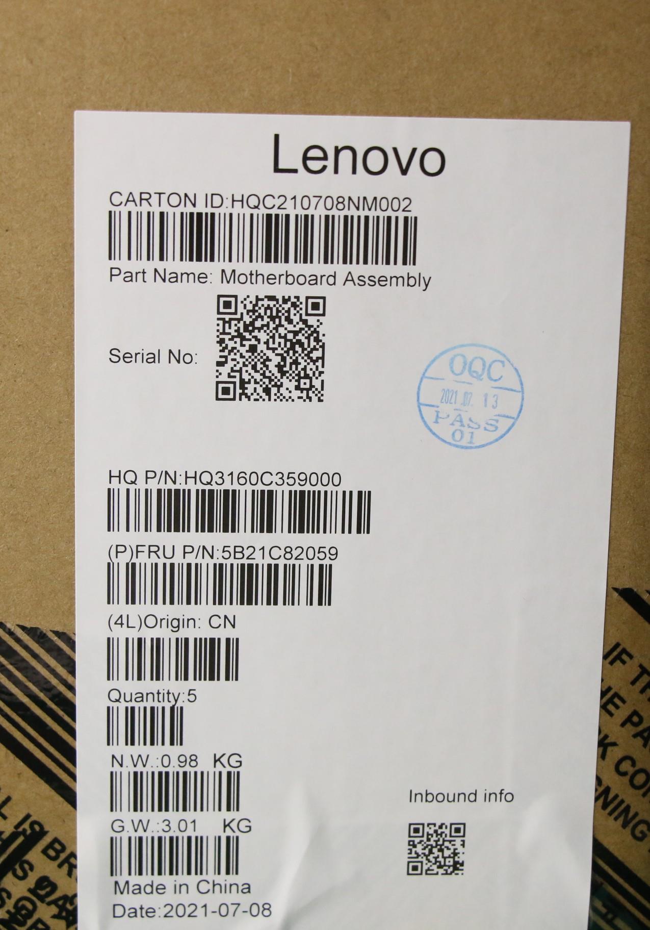 Lenovo Bdplanar Mbh82L5Winr9_Rtx30504 - 5B21C82059