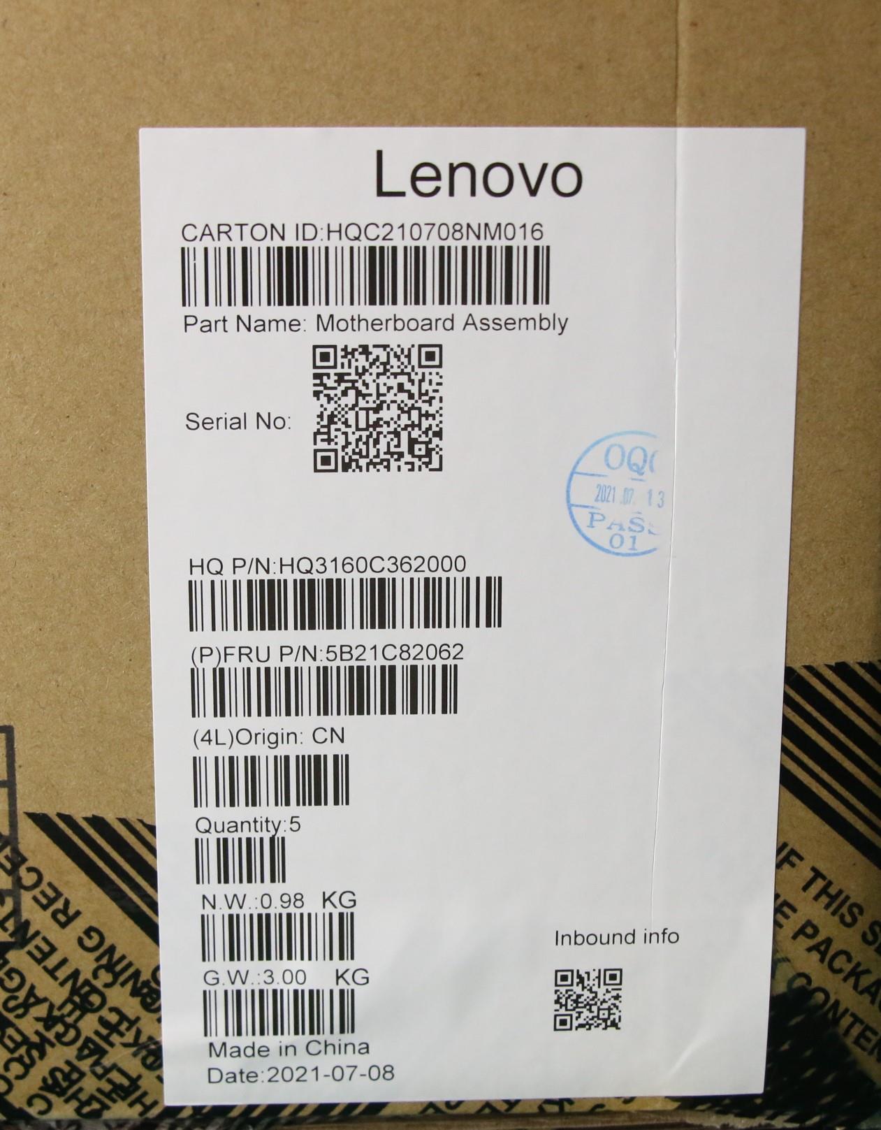 Lenovo Bdplanar Mbh82L5Nokr95900Hx_Rt - 5B21C82062