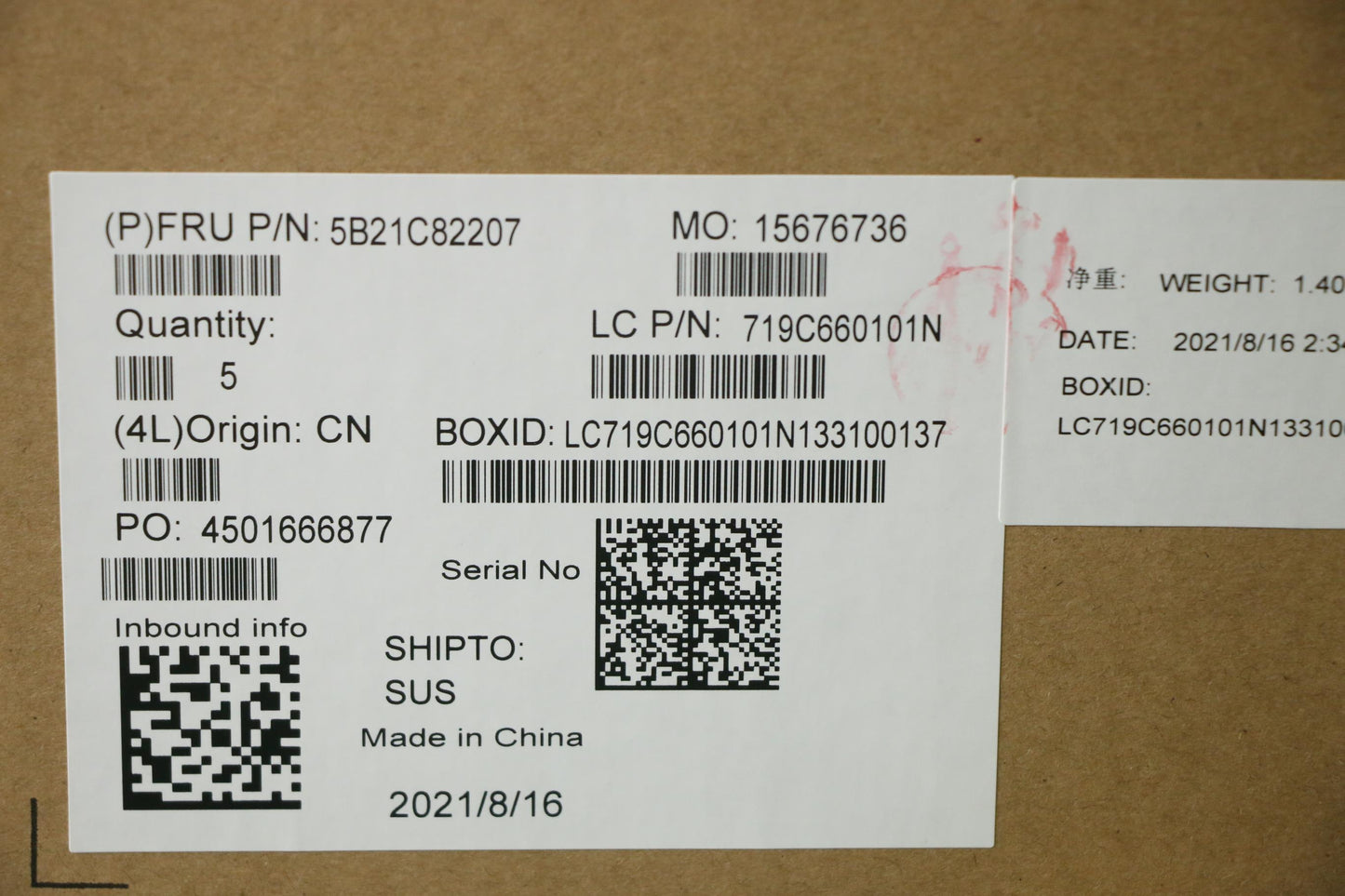 Lenovo Bdplanar Fr R55600U16G Win,Nd - 5B21C82207