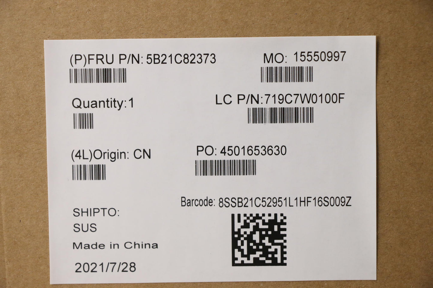 Lenovo System Board, i7-11850H, VP, WIN, YA YTdT2 L3 YAB - 5B21C82373