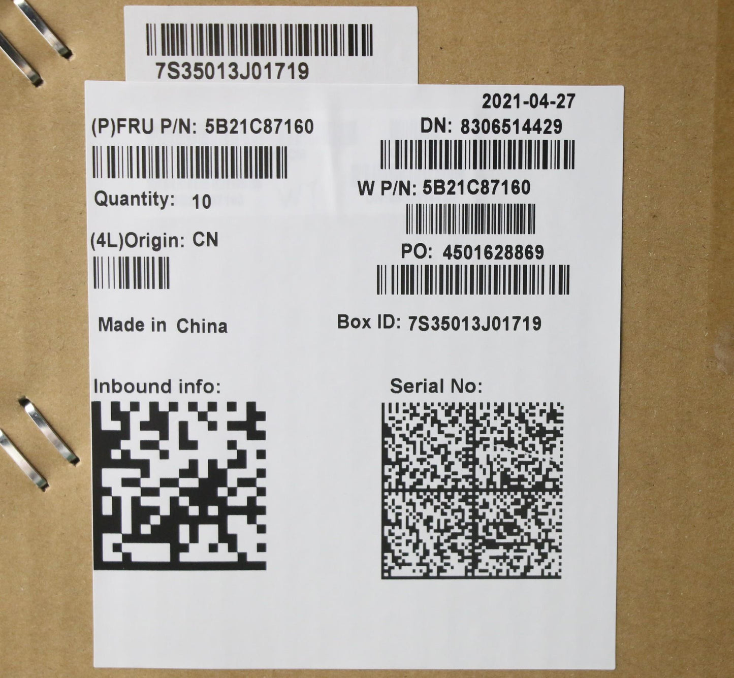 Lenovo Bdplanar Nok,I7-10750H,Dis,Na, - 5B21C87160