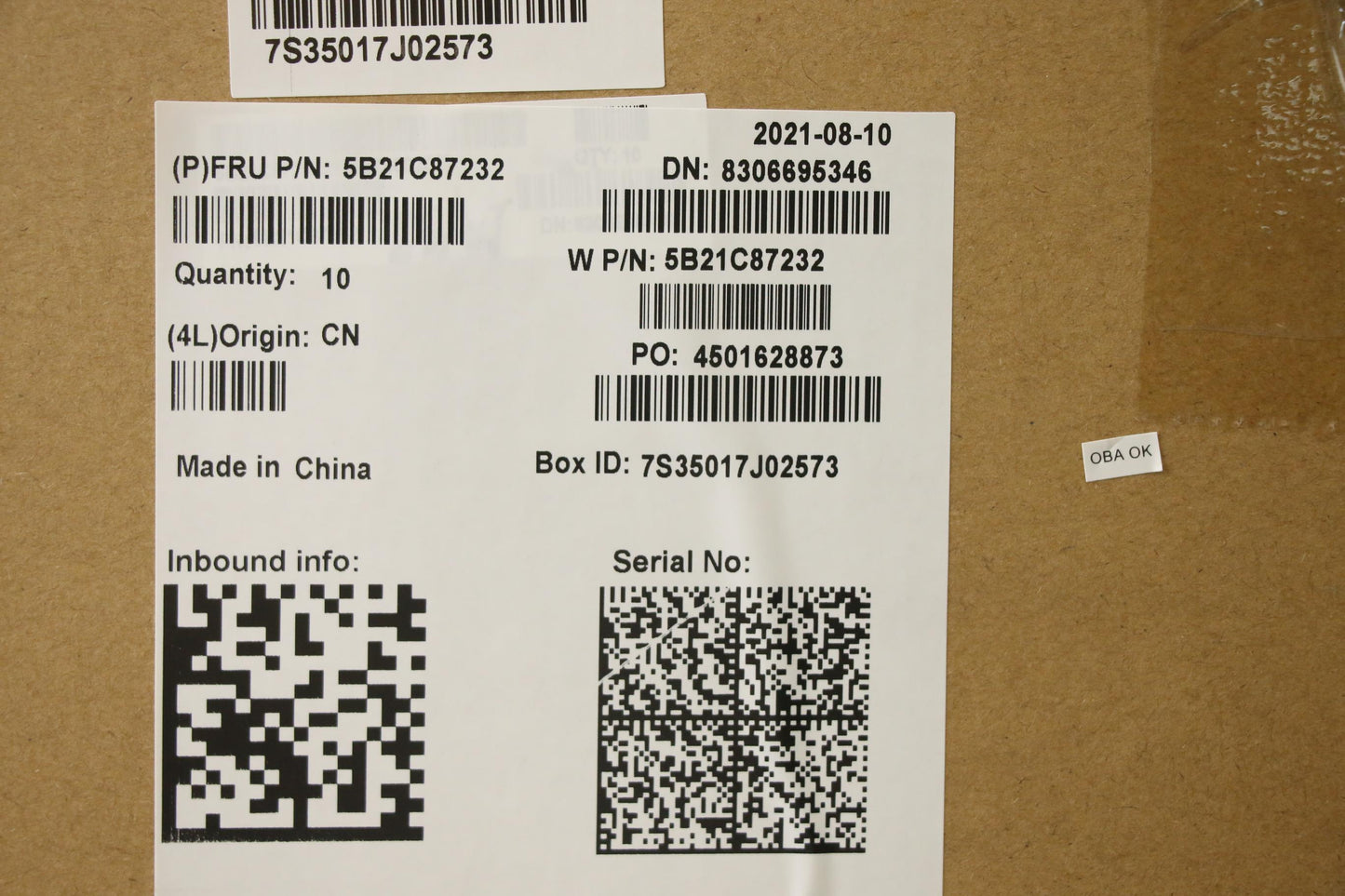 Lenovo Bdplanar Win,W-10855M,Dis,Ya,Y - 5B21C87232