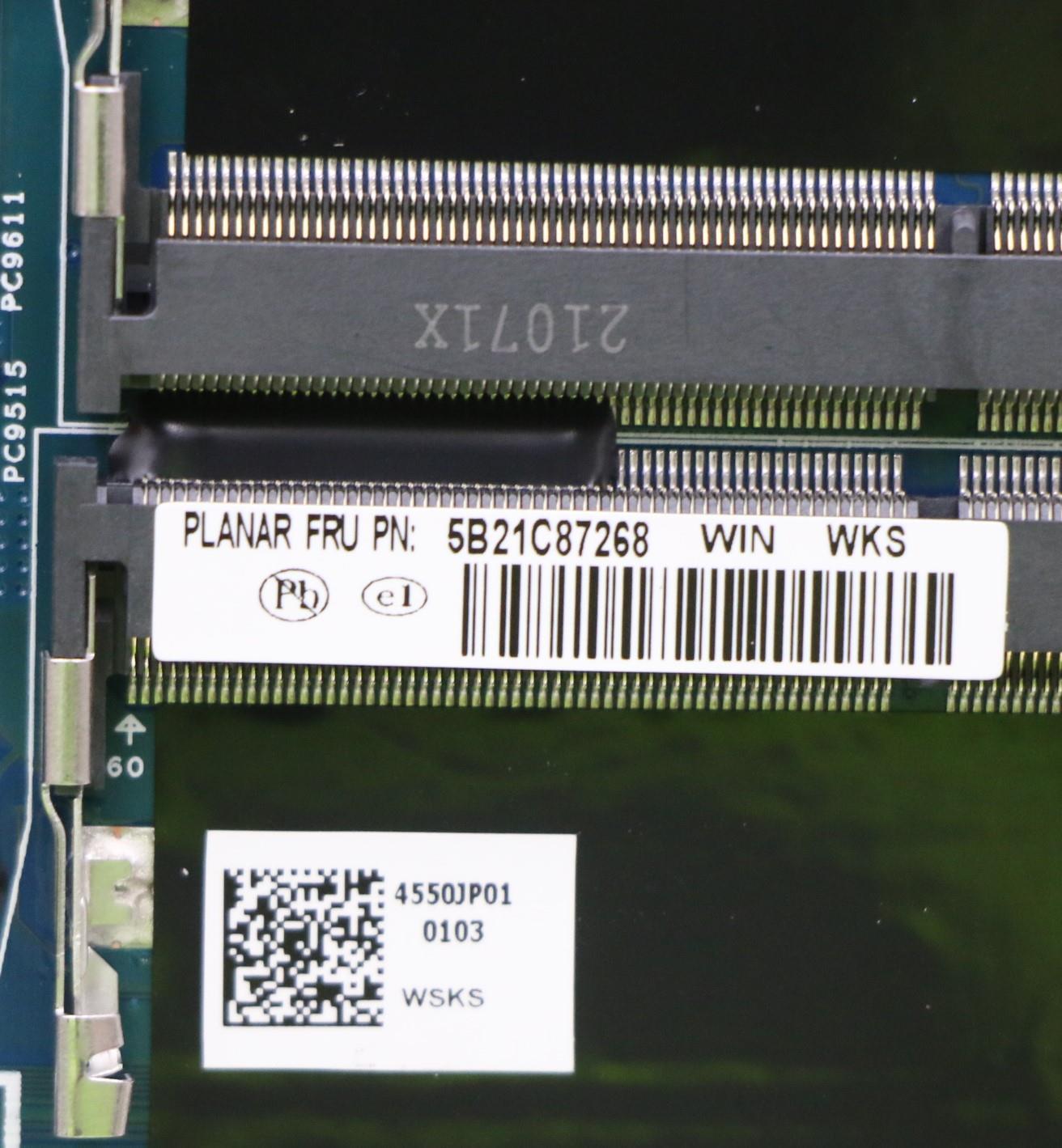 Lenovo Motherboard with i7-10750H, Discrete Graphics, Windows Support - 5B21C87268