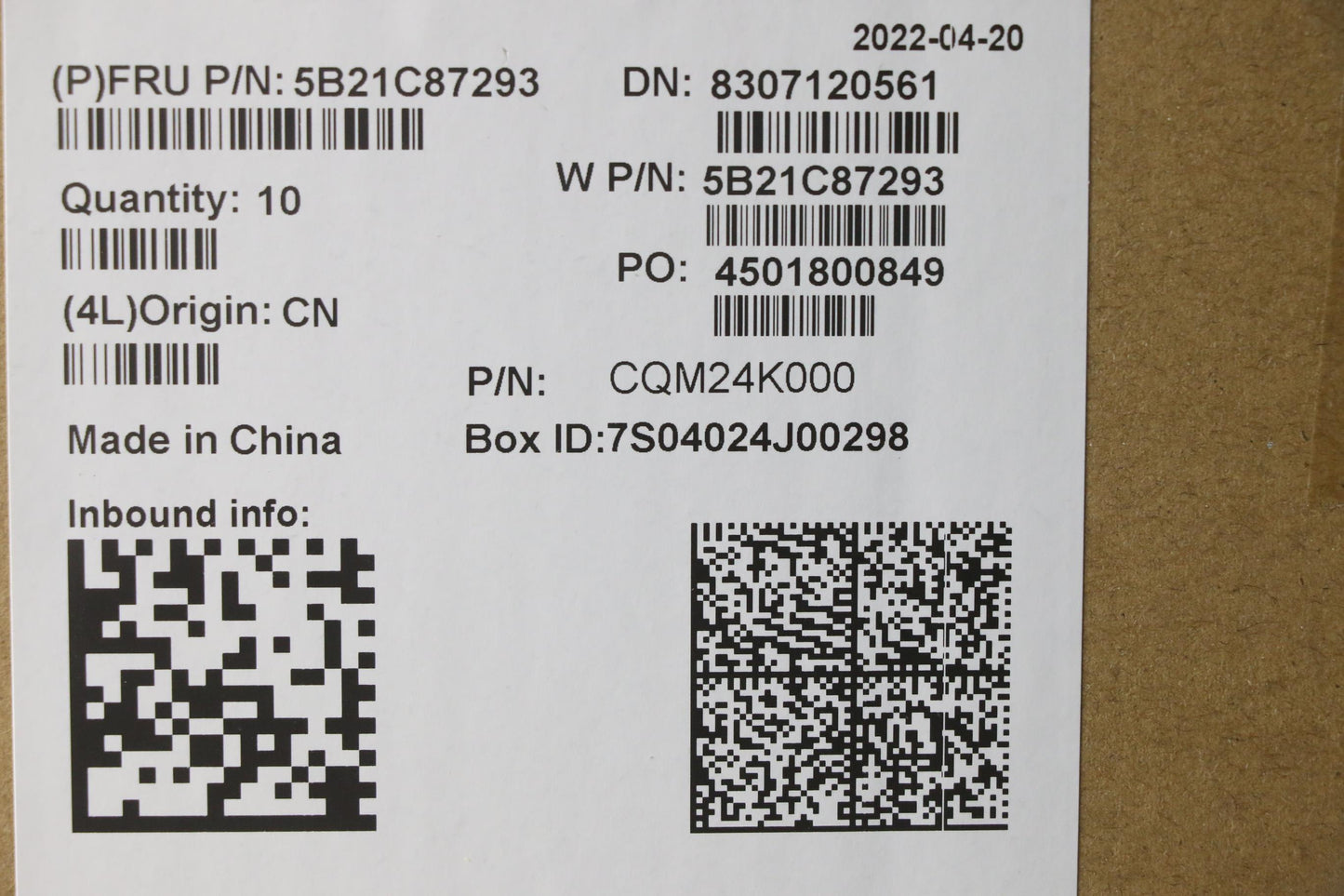 Lenovo Bdplanar Win,I9-10885H,Dis,Ya, - 5B21C87293