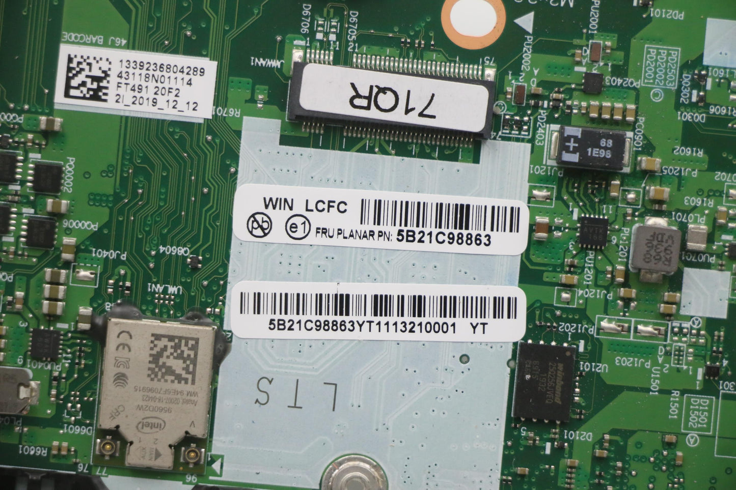 Lenovo Bdplanar Win,I7-8665U,8G,Ax200 - 5B21C98863
