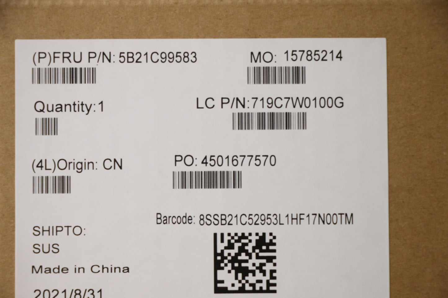 Lenovo Bdplanar I7-11800Hnok Na Ytdt2 - 5B21C99583